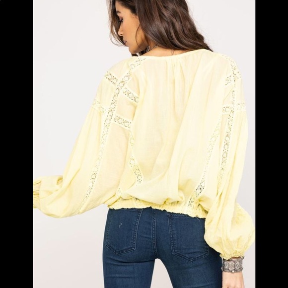 Free People NWT Maria Maria lace & crochet blouse - Picture 4 of 7